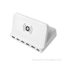 Custom QC Wireless Charger Station with USB Port
